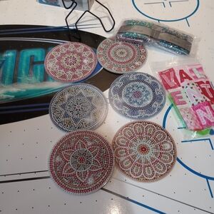#5 6 Piece Coaster Set Medallion Themed